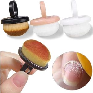 Set van 3 nagelreinigingsborstels - 3,5 × 2,2 × 4,1 cm - Nagelborstel - Zachte nagelborstel - Voor het reinigen van vinger- en teennagels - Nagelgereedschap - Nagelbenodigdheden - Verkrijgbaar in 3 kleuren