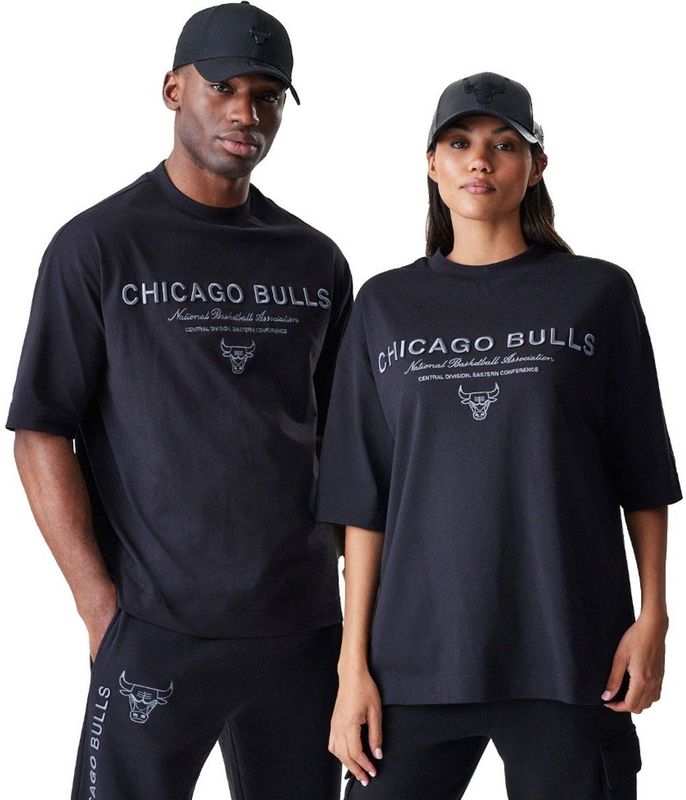 New Era - NBA Linear Grphc Box - T-shirt - Zwart - Korte Mouwen