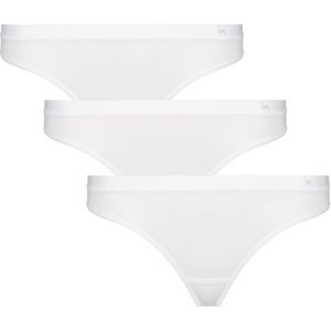 Undiemeister String Dames - 3-Pack - Chalk White (Wit) - Slip Zijdezachte Ademende Stof - Elastische band - Platte Naden - Zonder Labels - Gladde Onderbroek Afwerking - Tencel - String - Maat XL