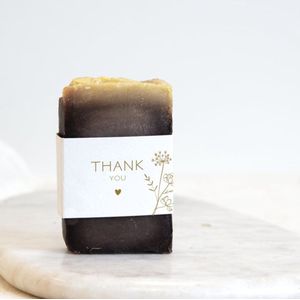 Vanilla soap | Thank you | Olijfzeep | Cadeautje | 1 stuk