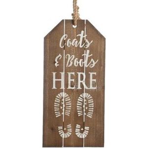 Tekstbord 51x24.5x3cm hout