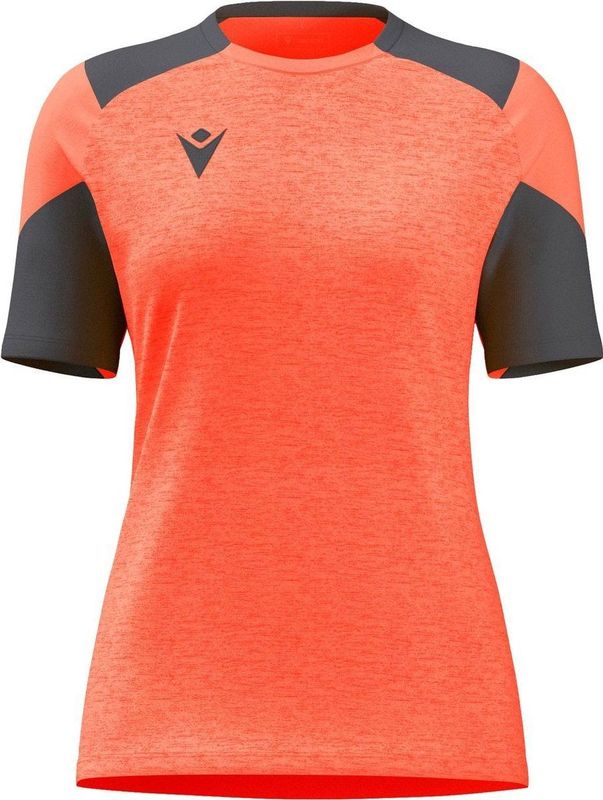 Macron Glory Sphinx Shirt Korte Mouw Dames - Koraal / Antraciet | Maat: 3XL