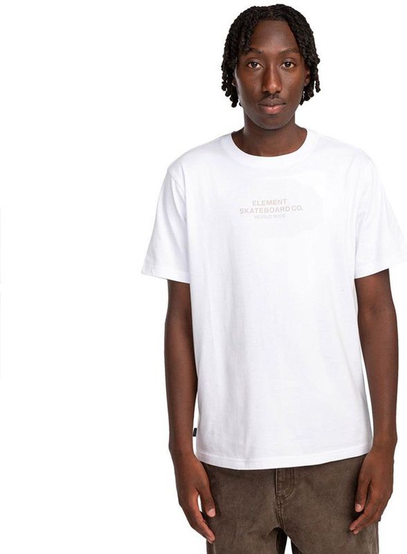 Element Skateboard Co T-shirt Met Korte Mouwen Wit L Man