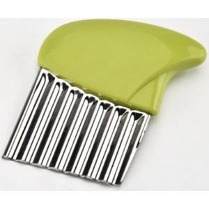 multifunctionele groenten slicer - Kartelmes - Frietsnijder - Golvend mes - groen