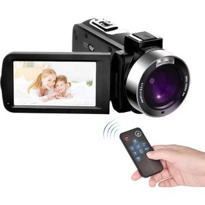 30FPS Videocamera met 30 Inch IPS Scherm - 18x Digitale Zoom - Videocamera met IR Nachtzicht - Vlog Camera - Webcam met Afstandsbediening voor Reisbruiloften .