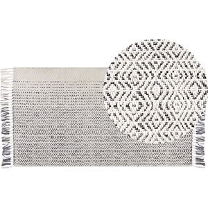 OMERLI - Shaggy tapijt - Wit - 80 x 150 cm - Wol