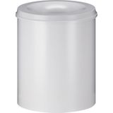 Veiligheidsprullenbak - Rond - Staal - Grijswit RAL 9002 - Inhoud 80 l