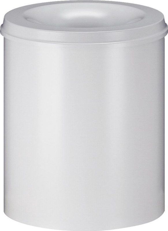 Veiligheidsprullenbak - Rond - Staal - Grijswit RAL 9002 - Inhoud 80 l