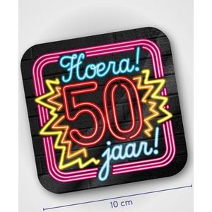 Paperdreams Neon onderzetters - 50 jaar