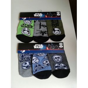 6 paar sneakersokken - Star Wars -Disney - maat 23-26