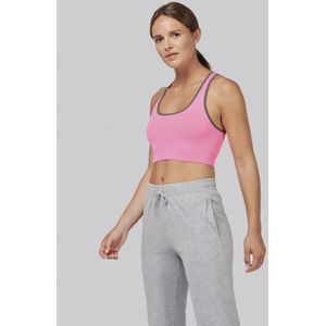 Naadloze sportbh, PA001, Fluo Roze/Grijs, maat M/L