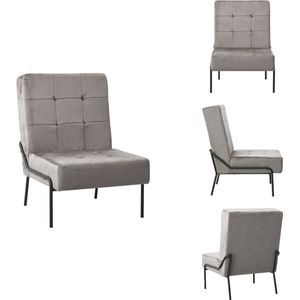 vidaXL Relaxstoel - Relaxstoelen - Fauteuil - Fauteuils - Relaxstoel 65x79x87 cm fluweel lichtgrijs