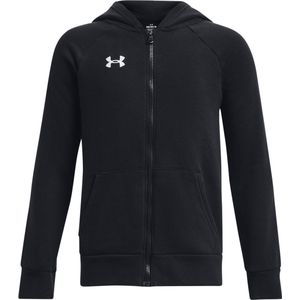 Under Armour UA Rival Fleece FZ Hoodie Jongens Vest - Zwart - Maat 140