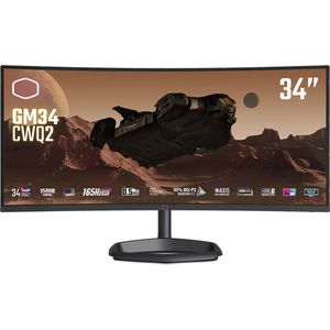 CoolerMaster - GM34-CWQ2-EK - Monitor - 34 Inch - Wide Quad HD - VA-paneel