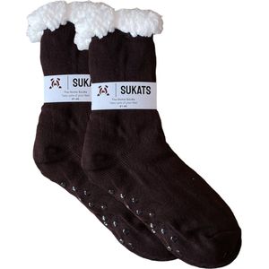 BLACK FRIDAY - Sukats® Huissokken - Homesocks - Maat 41-46 - Antislip Sokken - Fluffy Sokken - Huissokken Heren - Slofsokken - Variant 23 - Meerdere Maten en Varianten - Verwarmde Sokken