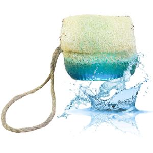 De Vitamineshop - Zeep - Natuurlijke Ocean Zeep Blok met Luffa & Koord – 100% Natuurlijke & Handgemaakte Loofah Scrubzeep - Handzeep - Douchezeep - Zeep - Cadeau - 175 gr