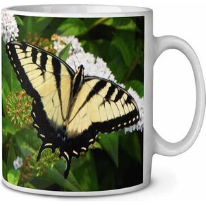Geel / Zwarte Vlinder Koffie-thee mok
