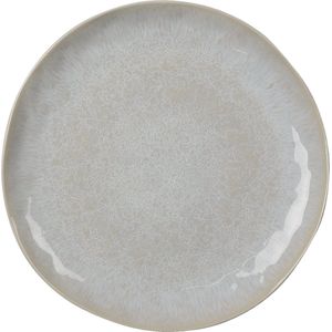 Clayre & Eef Dinerbord Ø 28 cm Grijs Keramiek Rond Eetbord