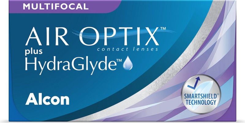 Alcon - Air Optix Plus Hydraglyde Multifocal - Dag- en Nachtlenzen - Silicone Hydrogel - 3 Lenzen