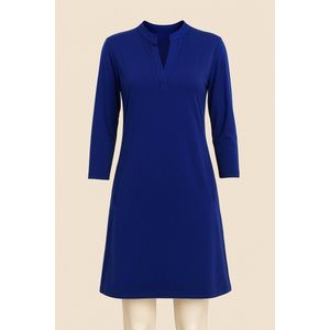 Stella Fiora - Tuniek 3/4e Mouw Kobaltblauw - Geweldige Travelstof - In 5 Maten en 3 Kleuren