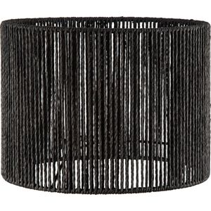 Home Sweet Home - Papieren Woven Lampenkap - Cilindrisch - Black - Boheemse stijl - ø30 x 20 cm - E27 fitting - Voor Tafellampen en Hanglampen - Ontworpen voor woonkamer en eetkamer