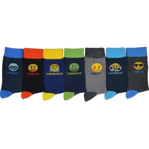 Emoji Sokken / Kousen Multipack Jongens Madness - maat 31/34 - Multipak katoenen sokken