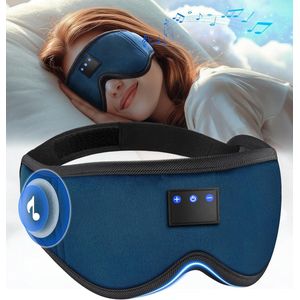 Slaapmasker Bluetooth - Slaap Koptelefoon - Bluetooth Slaapmasker - Blauw