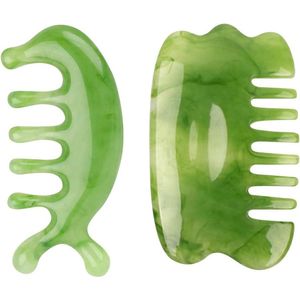 Gua Sha Gezichtsmassagesteen Set voor Nek, Benen en Rug - 2 stuks