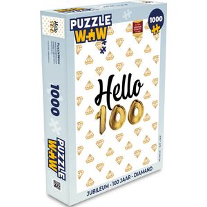 Puzzel Jubileum - 100 Jaar - Diamand - Legpuzzel - Puzzel 1000 stukjes volwassenen