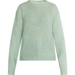 usha - Strickpullover - Zacht Garngemisch - Met Opgestikte Blüten