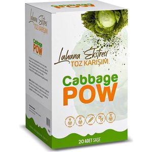 Cabbage Pow Koolpoeder Detox Thee met Kool Extra 20 stuks, ondersteunt gewichtverlies, reguleert de spijsvertering, constipatie verlichting, metabolisme vriendelijk, matcha,forx5
