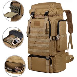 Momentum® - Wandelrugzak met grote capaciteit - Tactische Rugzak - Hoge kwaliteit - 65x35x18cm - Waterdicht - Legergroen