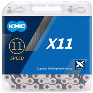 KMC X11 Silver / Black Fietsketting 11 Speed - 114 Schakels Zilver / Zwart (Bulk verpakking)