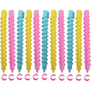 Inovra - Spiraal Haar Perm Staven voor Kapper Styling - 18 stuks - Lang - Krulend - Haarrollen - Vrouwen en Meisjes - Salon Gereedschap