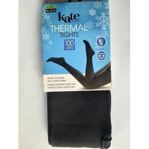 Thermolegging zwart Maat L/XL - Dames Maillot thermo broek - stretch termal legging - Warm, isolerend en comfortabel - 100 denier -  thermo