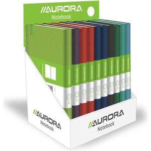 Aurora Set van 10 x Notitieboekje/Noteboek Python A6, geruit, met elastiek