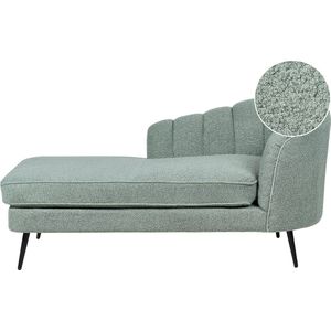 Chaise longue bouclé groen rechtszijdig ALLIER