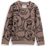 Tom Tailor - Gebreide Trui - Donkerblauw - Bedrukt - Voor Jongens