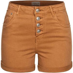 Dames Hailys short met hoge taille Jil - Bruin - XS