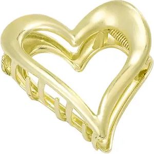 Gouden hart haarclip