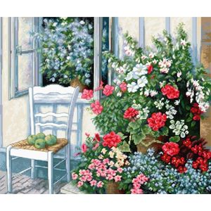 Terrace with Flowers | aida telpakket | Luca-S
