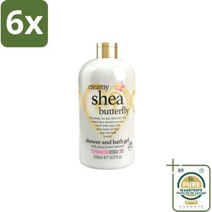 Treaclemoon – Bad- & Douchegel – Creamy Shea Butterfly – 500 ml - Voordeelverpakking - 6 stuks - Bloemige geur - Ontspannende baden