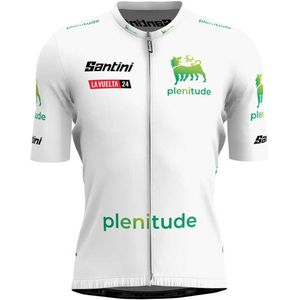 Santini La Vuelta Best Young Rider Korte Mouw Wielertrui Wit M Man
