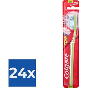 Colgate Tandenborstel  Double Action Medium- 1 tandenborstel - Voordeelverpakking 24 stuks