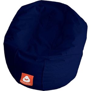 Whoober ronde zitzak Ibiza M outdoor marine blauw - Wasbaar - Voor binnen en buiten