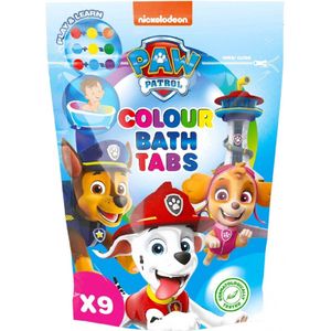 Paw Patrol Badspeelgoed - Kleurtabletten - Bruisballen voor Bad - Bruisballen Kind - Badbom - Bath Bombs - Bruisballen Kinderen - Badtabs - 9 x 16gr