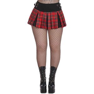 Banned - Street Punk Korte rok - L - Zwart/Rood