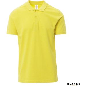 Payper Rome: Katoenen Piquet Polo Shirt Heren met Korte Mouwen en Parelmoer Knopen - Geel - XS