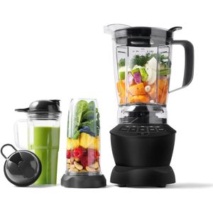 Blender Glazen Kan - Krachtige Blender - Met Glazen Kan - Smoothie Blender - 1,9 Liter / 1200 W - Smoothie Maker - RVS - Blender To Go - Variabele Snelheid - Met Glazen Reservoir - Warme en Koude Bereidingen