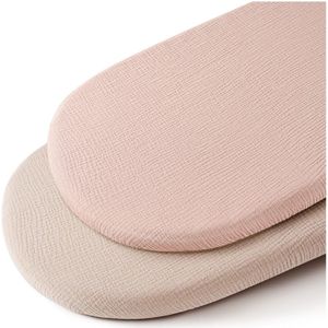 Getailleerd laken - 2 stuks - M - 71*135CM - Gekreukt kinderlaken - Volledige hoes voor kinderbedje - Ademend kinderlaken - Wieglaken - Zacht en ademend - Geschikt voor wiegjes, ledikantjes en ovale manden - Matrashoes